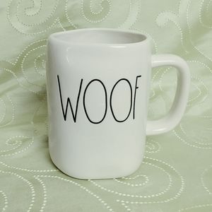 EUC Rae Dunn "WOOF" Ceramic Coffee Mug